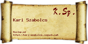 Kari Szabolcs névjegykártya