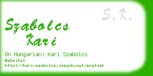 szabolcs kari business card